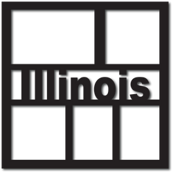 Illinois - 5 Frames - Scrapbook Overlay - Digital Cut File - SVG - INSTANT DOWNLOAD