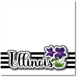 Illinois - Printed Premade Scrapbook Page 12x12 Layout