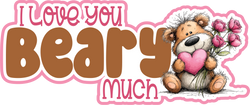 I Love You Beary Much - Scrapbook Page Title Sticker
