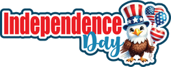Independence Day - Eagle - Scrapbook Page Title Die Cut
