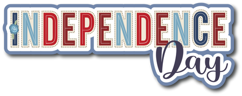 Independence Day - Scrapbook Page Title Sticker