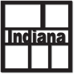 Indiana - 5 Frames - Scrapbook Overlay - Digital Cut File - SVG - INSTANT DOWNLOAD