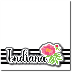 Indiana - Printed Premade Scrapbook Page 12x12 Layout