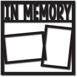 In Memory - 2 Frames - Scrapbook Overlay - Digital Cut File - SVG - INSTANT DOWNLOAD