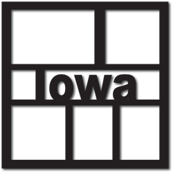 Iowa - 5 Frames - Scrapbook Overlay - Digital Cut File - SVG - INSTANT DOWNLOAD