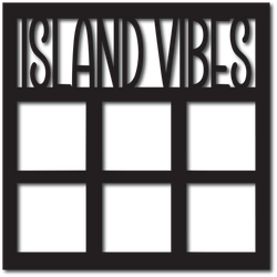 Island Vibes - 6 Squares Frames - Scrapbook Overlay - Digital Cut File - SVG - INSTANT DOWNLOAD