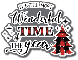 It's the Most Wonderful Time of Year - Scrapbook Page Title Die Cut