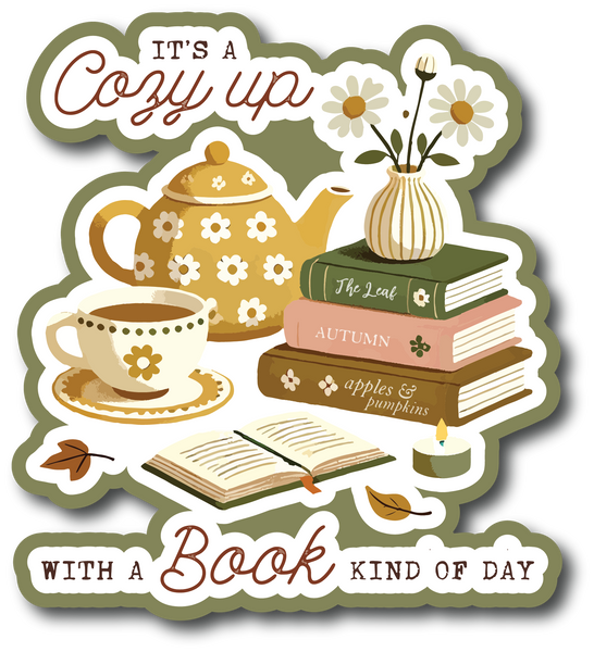 It's a Cozy Up with a Book Kinda Day - Scrapbook Page Title Sticker