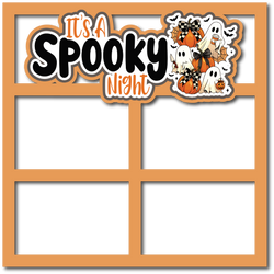It's a Spooky Night - 4 Frames - Scrapbook Page Layered Overlay Kit