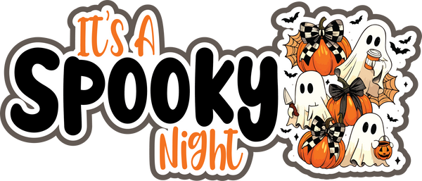 It's a Spooky Night - Scrapbook Page Title Die Cut