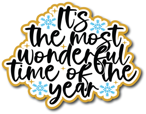 It's the Most Wonderful Time of Year - Scrapbook Page Title Die Cut