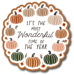 It's the Most Wonderful Time of the Year - Fall - Scrapbook Page Title Sticker