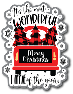 It's the Most Wonderful Time of Year - Scrapbook Page Title Die Cut