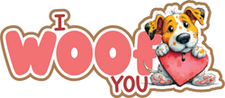 I Woof You - Scrapbook Page Title Sticker