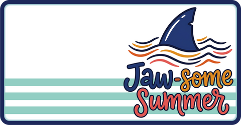 Jaw-some Summer - Scrapbook Page Title Die Cut