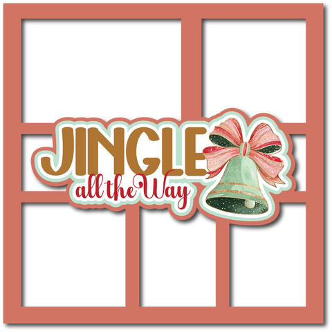 Jingle All the Way - 5 Frames - Scrapbook Page Layered Overlay Kit
