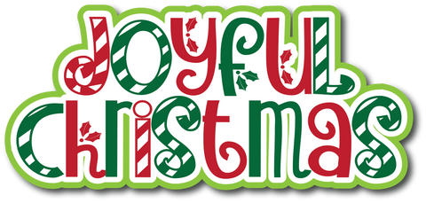 Joyful Christmas - Scrapbook Page Title Sticker