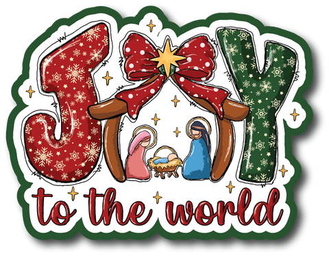 Joy to the World - Scrapbook Page Title Die Cut