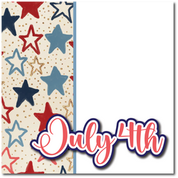 July 4th - Printed Premade Scrapbook Page 12x12 Layout