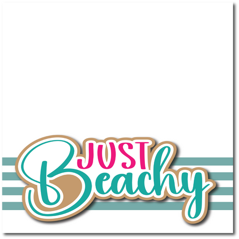 Just Beachy -  Printed Premade Scrapbook Page 12x12 Layout