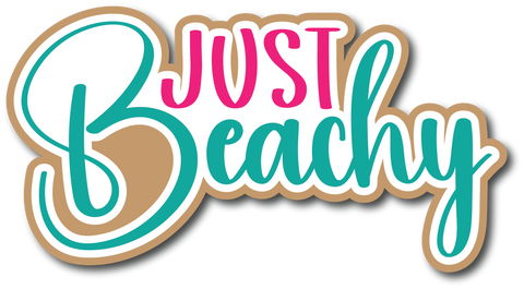 Just Beachy - Scrapbook Page Title Sticker