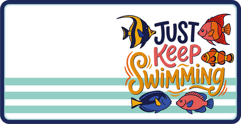 Just Keep Swimming - Scrapbook Page Title Die Cut