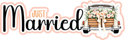 Just Married - Scrapbook Page Title Sticker