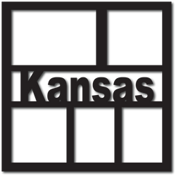 Kansas - 5 Frames - Scrapbook Overlay - Digital Cut File - SVG - INSTANT DOWNLOAD