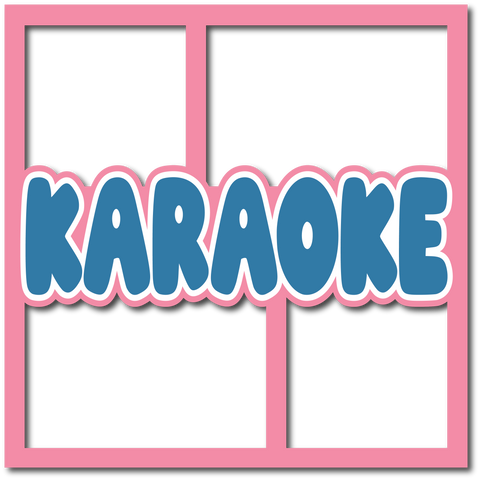 Karaoke - Layered Overlay - Digital Cut File - SVG - INSTANT DOWNLOAD