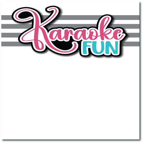 Karaoke Fun  - Printed Premade Scrapbook Page 12x12 Layout