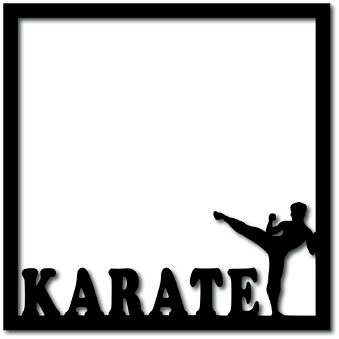 Karate - Scrapbook Overlay - Digital Cut File - SVG - INSTANT DOWNLOAD