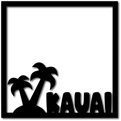 Kauai - Scrapbook Overlay - Digital Cut File - SVG - INSTANT DOWNLOAD