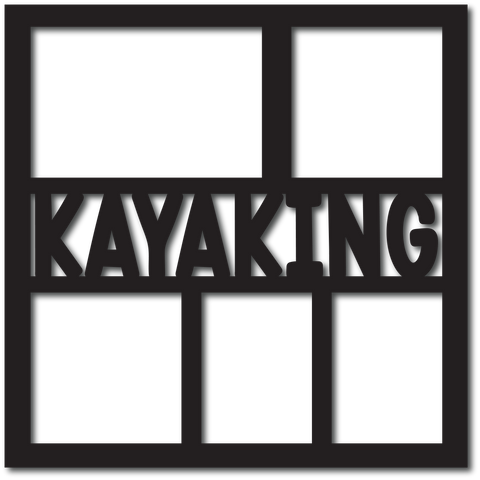 Kayaking - 5 Frames- Scrapbook Overlay - Digital Cut File - SVG - INSTANT DOWNLOAD