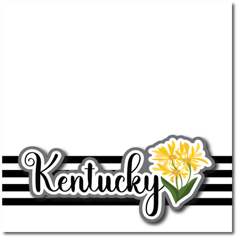 Kentucky - Printed Premade Scrapbook Page 12x12 Layout