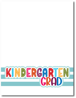 Kindergarten Grad - Printed Premade Scrapbook Page 8.5 x 11 Layout