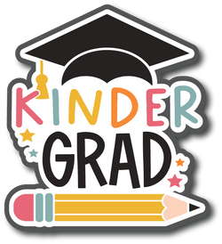 Kinder Grad - Scrapbook Page Title Sticker