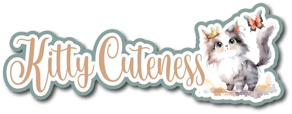 Kitty Cuteness - Scrapbook Page Title Sticker
