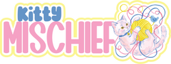 Kitty Mischief - Scrapbook Page Title Die Cut
