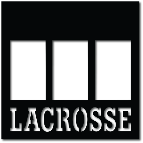 Lacrosse - 3 Frames - Scrapbook Overlay - Digital Cut File - SVG - INSTANT DOWNLOAD