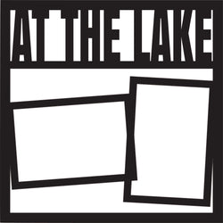At the Lake - 2 Frames - Scrapbook Page Overlay Die Cut - Choose a Color