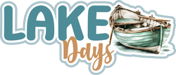 Lake Days - Scrapbook Page Title Sticker