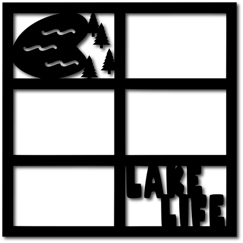 Lake Life - 6 Frames - Scrapbook Overlay - Digital Cut File - SVG - INSTANT DOWNLOAD