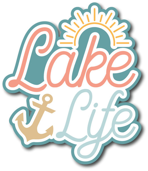 Lake Life - Scrapbook Page Title Sticker