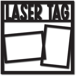 Laser Tag - 2 Frames - Scrapbook Overlay - Digital Cut File - SVG - INSTANT DOWNLOAD