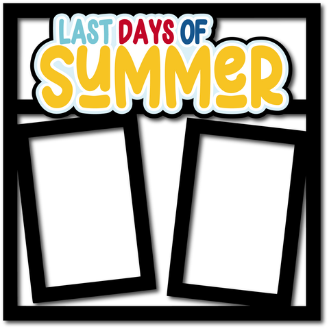 Last Days of Summer - 2 Frames - Scrapbook Page Layered Overlay Kit
