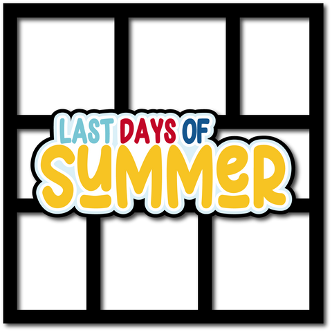 Last Days of Summer - 6 Frames - Scrapbook Page Layered Overlay Kit