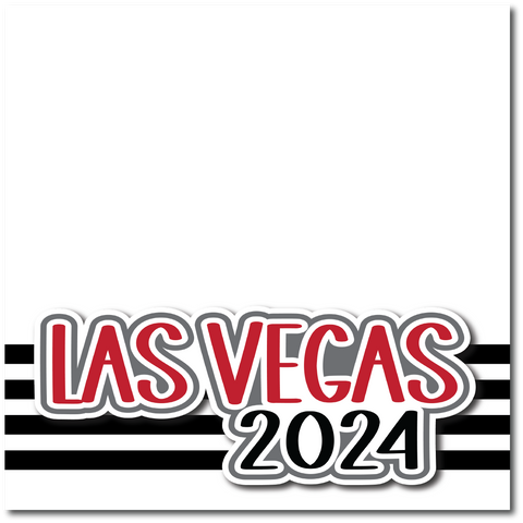 Las Vegas 2024 - Printed Premade Scrapbook Page 12x12 Layout