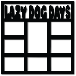 Lazy Dog Days - 8 Frames - Scrapbook Overlay - Digital Cut File - SVG - INSTANT DOWNLOAD