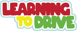 Learning to Drive - Scrapbook Page Title Sticker