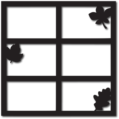 Leaves - 6 Frames - Scrapbook Overlay - Digital Cut File - SVG - INSTANT DOWNLOAD